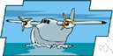 hydroplane - an airplane that can land on or take off from water