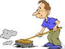 street cleaner - a worker employed to clean streets (especially one employed by a municipal sanitation department)