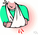 scarf bandage - bandage to support an injured forearm