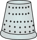 thimble - as much as a thimble will hold