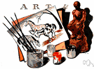 ensemble - an assemblage of parts or details (as in a work of art) considered as forming a whole