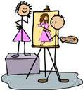 model - a person who poses for a photographer or painter or sculptor