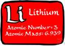 atomic number 3 - a soft silver-white univalent element of the alkali metal group