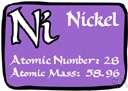nickel - a hard malleable ductile silvery metallic element that is resistant to corrosion
