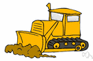 bulldozer - large powerful tractor