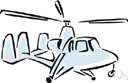 chopper - an aircraft without wings that obtains its lift from the rotation of overhead blades