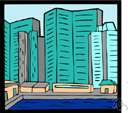 waterfront - the area of a city (such as a harbor or dockyard) alongside a body of water