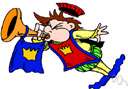 trumpeter - (formal) a person who announces important news