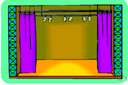 teaser - a flat at each side of the stage to prevent the audience from seeing into the wings