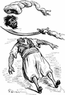 beheading - killing by cutting off the head