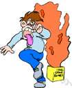 stink bomb - a small bomb designed to give off a foul odor when it explodes