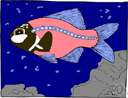 flashlight fish - fish having a luminous organ beneath eye
