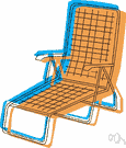 chaise longue - a long chair
