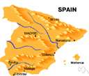 España - a parliamentary monarchy in southwestern Europe on the Iberian Peninsula