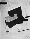 Suprematism - a geometric abstractionist movement originated by Kazimir Malevich in Russia that influenced constructivism