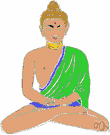 lotus position - a sitting position with the legs crossed