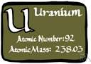U - a heavy toxic silvery-white radioactive metallic element