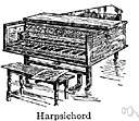 virginal - a legless rectangular harpsichord
