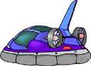 hovercraft - a craft capable of moving over water or land on a cushion of air created by jet engines