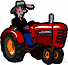 tractor - a wheeled vehicle with large wheels