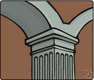 support column - a column that supports a heavy weight