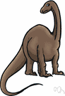 diplodocus - a huge quadrupedal herbivore with long neck and tail