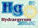 atomic number 80 - a heavy silvery toxic univalent and bivalent metallic element