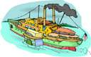 steamship - a ship powered by one or more steam engines