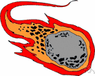 fireball - an especially luminous meteor (sometimes exploding)