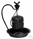 tea ball - a kitchen utensil consisting of a perforated metal ball for making tea