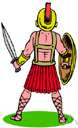 gladiator - (ancient Rome) a professional combatant or a captive who entertained the public by engaging in mortal combat