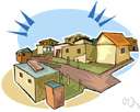 outskirt - a part of the city far removed from the center