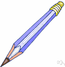 pencil - a thin cylindrical pointed writing implement