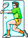 backhand - (of racket strokes) made across the body with back of hand facing direction of stroke
