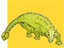 ankylosaur - having the back covered with thick bony plates