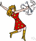 twirler - someone who twirls a baton