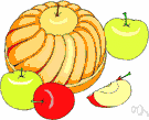 eating apple - an apple used primarily for eating raw without cooking