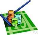 bank - the funds held by a gambling house or the dealer in some gambling games