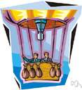 gondola - the compartment that is suspended from an airship and that carries personnel and the cargo and the power plant