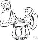 rub-a-dub - the sound made by beating a drum