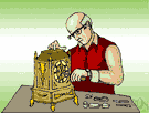 clocksmith - someone whose occupation is making or repairing clocks and watches