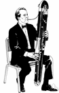 contrabassoon - the bassoon that is the largest instrument in the oboe family