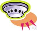 smoke alarm - an alarm that is tripped off by fire or smoke
