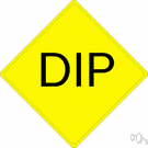 dip - a depression in an otherwise level surface