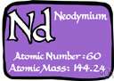 neodymium - a yellow trivalent metallic element of the rare earth group
