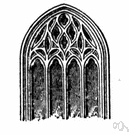 Gothic arch - a pointed arch