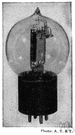thermionic vacuum tube - electronic device consisting of a system of electrodes arranged in an evacuated glass or metal envelope