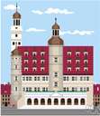 town hall - a government building that houses administrative offices of a town government