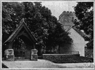 lychgate - a roofed gate to a churchyard, formerly used as a temporary shelter for the bier during funerals