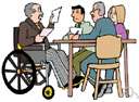 mediated - acting or brought about through an intervening agency